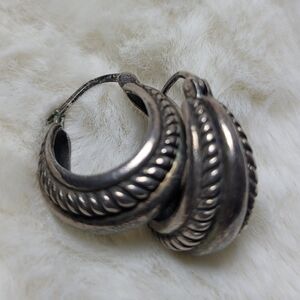 Elegant Silver Hoop Earrings
